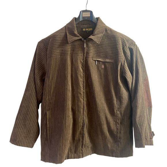 Stacy Adams Men's 2 Pieces Suit Corduroy Zippered Jacket Size 2XL Pants 36 - Picture 1 of 12